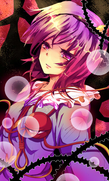 rarami, komeiji satori, touhou, bad id, bad pixiv id, 1girl, female focus, hairband, pink eyes, pink hair, short hair, solo