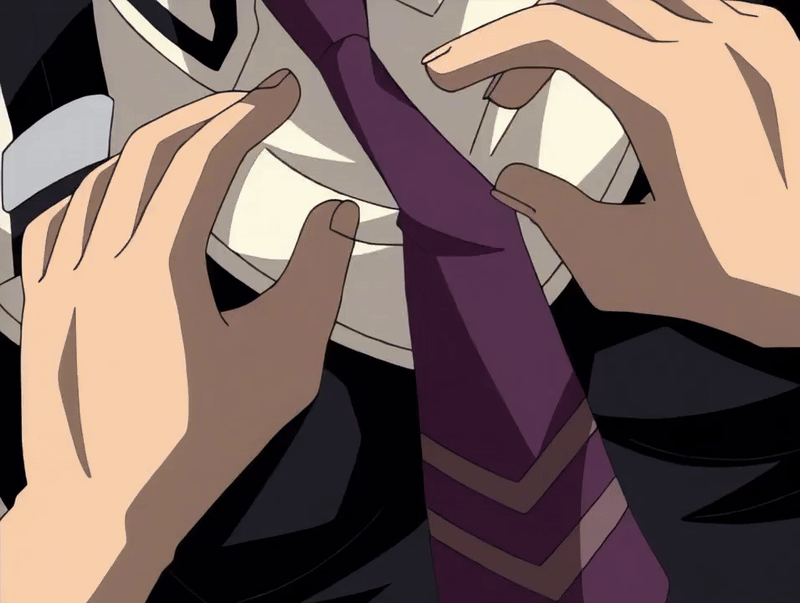 shiraki rika, bible black, bible black night of the walpulgiss, animated, animated gif, anime screenshot, tagme, 00s, 1girl, 2001, bra, breasts, cleavage, large breasts, necktie, red necktie, removing shirt, school, school uniform, shirt, standing, suspenders, underwear, unworn shirt, white bra