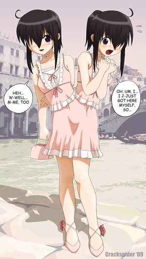 crackspider, miyazaki nodoka, mahou sensei negima!, blush, conjoined, extra arms, extra breasts, multi limb, multiple heads