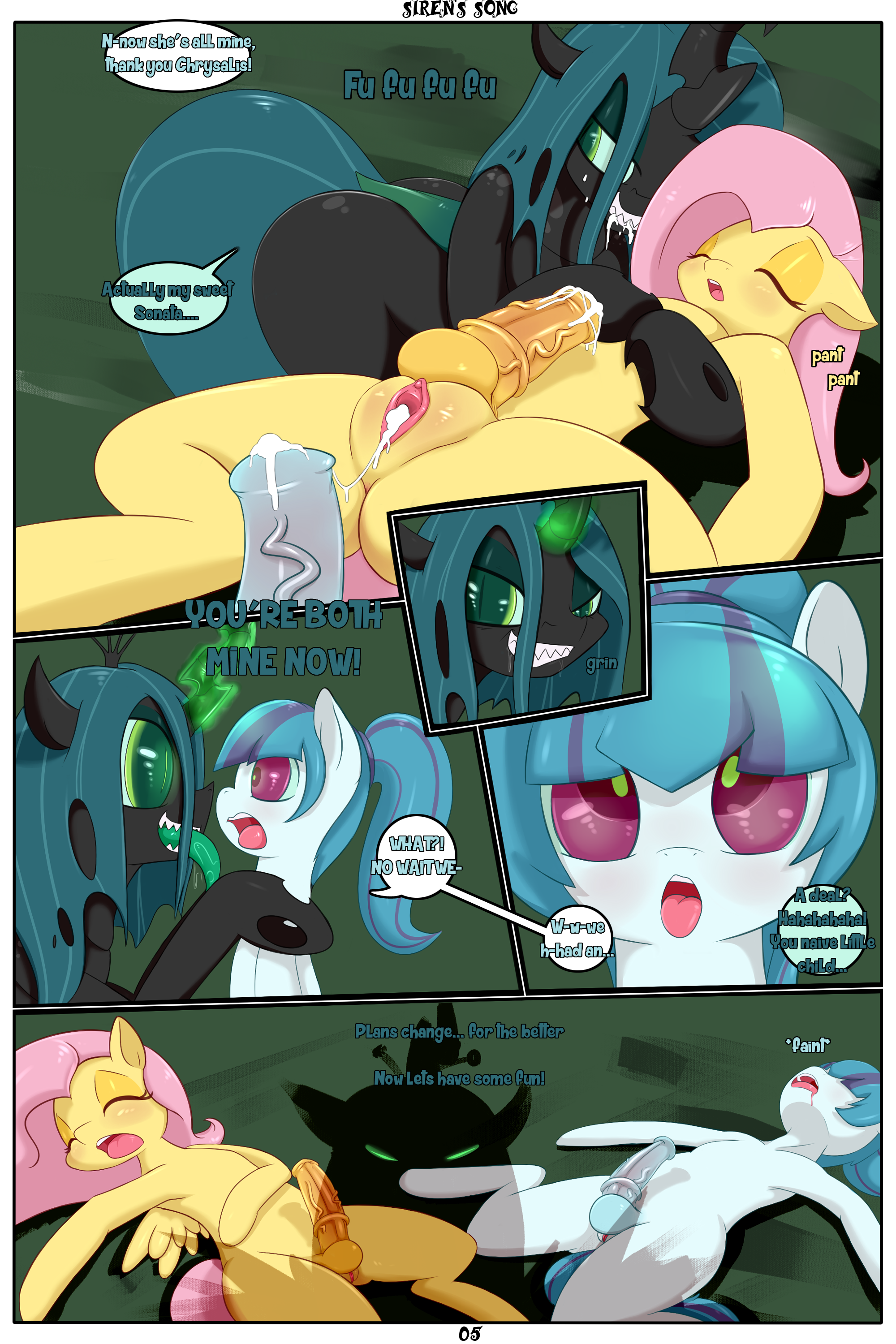 Rule34 – If it exists, there is porn of it / saurian (artist), fluttershy (mlp), queen chrysalis (mlp), sonata dusk / 411049