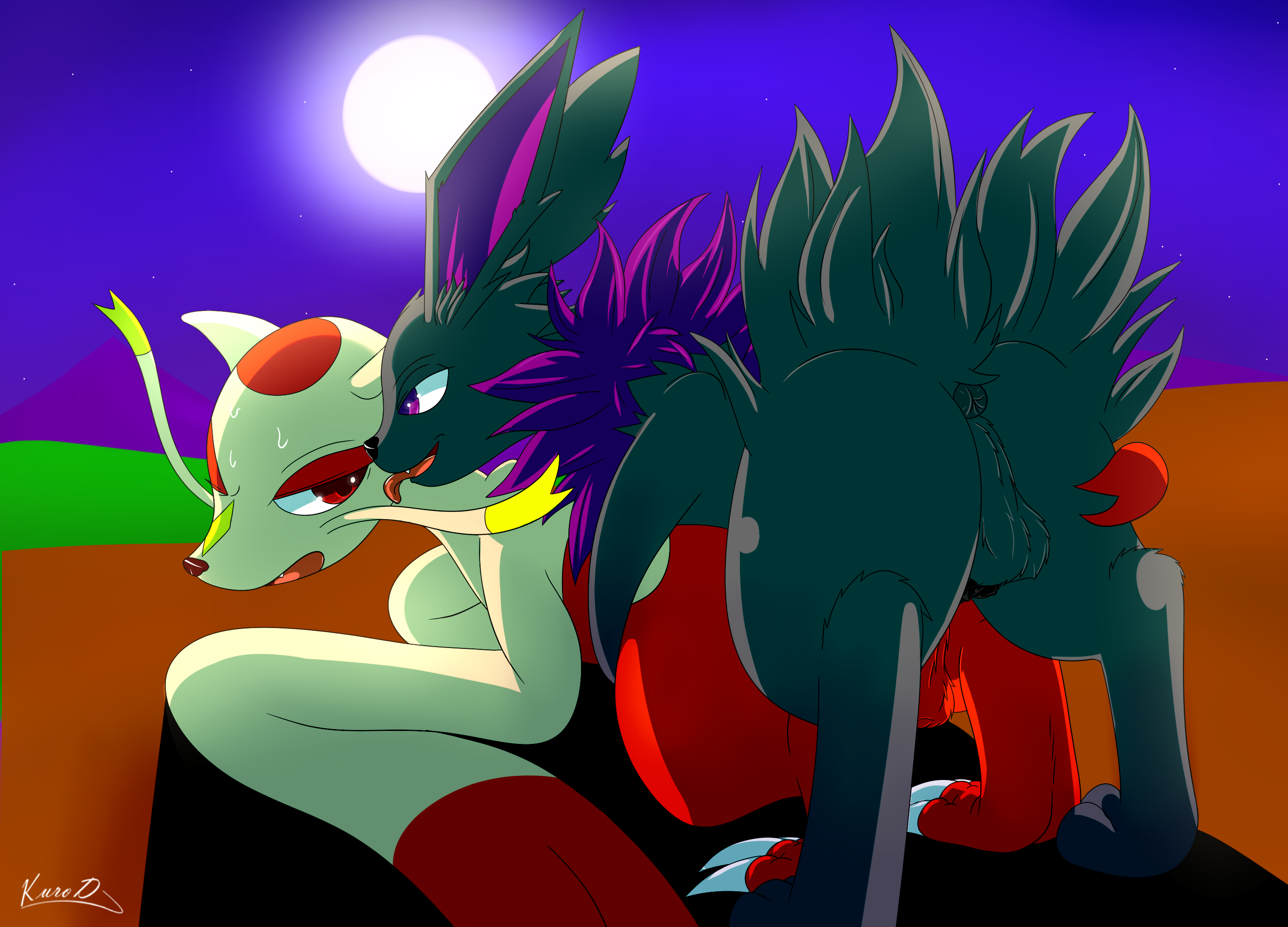 Rule34 – If it exists, there is porn of it / kuroodod, jolteon, mienshao, original character / 411052