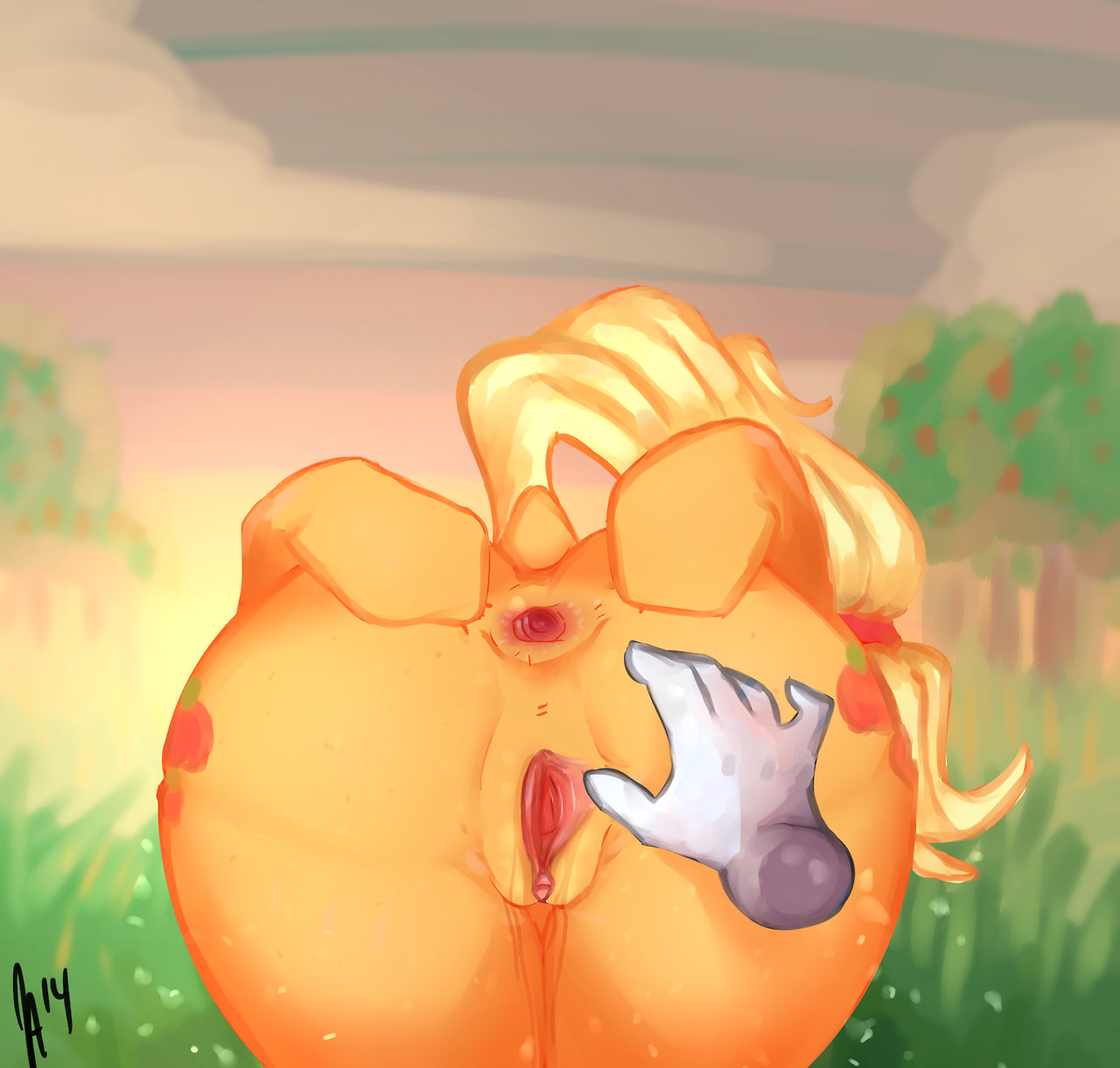 Rule34 – If it exists, there is porn of it / somescrub, applejack (mlp) / 411645