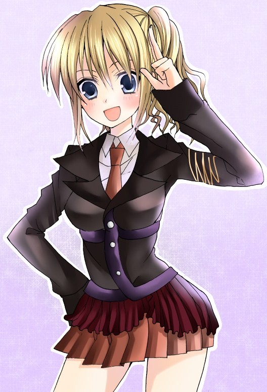kinatsu souju, ushiromiya jessica, umineko no naku koro ni, bad id, bad pixiv id, tagme, 00s, blonde hair, blue eyes, ponytail, solo