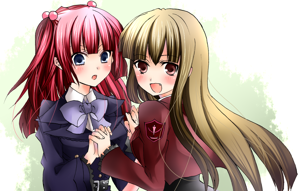 kinatsu souju, mammon (umineko), stakes of purgatory, ushiromiya ange, umineko no naku koro ni, bad id, bad pixiv id, 00s, blue eyes, blush, bow, hair bobbles, hair ornament, jacket, long hair, red eyes, red hair