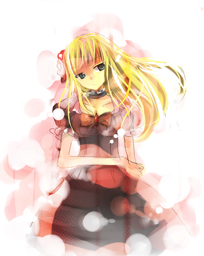 mikimura, beatrice (umineko), umineko no naku koro ni, bad id, bad pixiv id, 00s, alternate hairstyle, blonde hair, solo