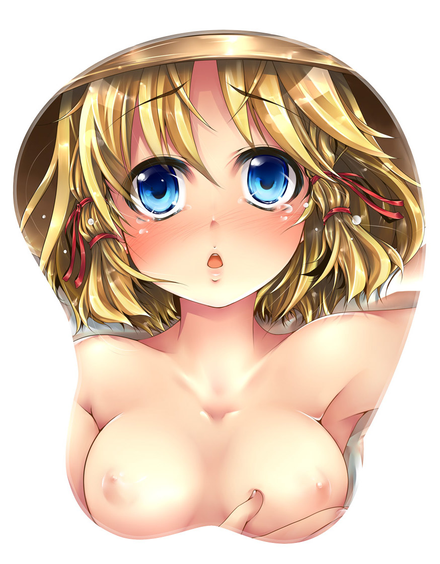 hiyoko life, serizawa mutsuki, moriya suwako, touhou, 1girl, breast mousepad, breasts, female focus, mousepad (medium), nipples, solo
