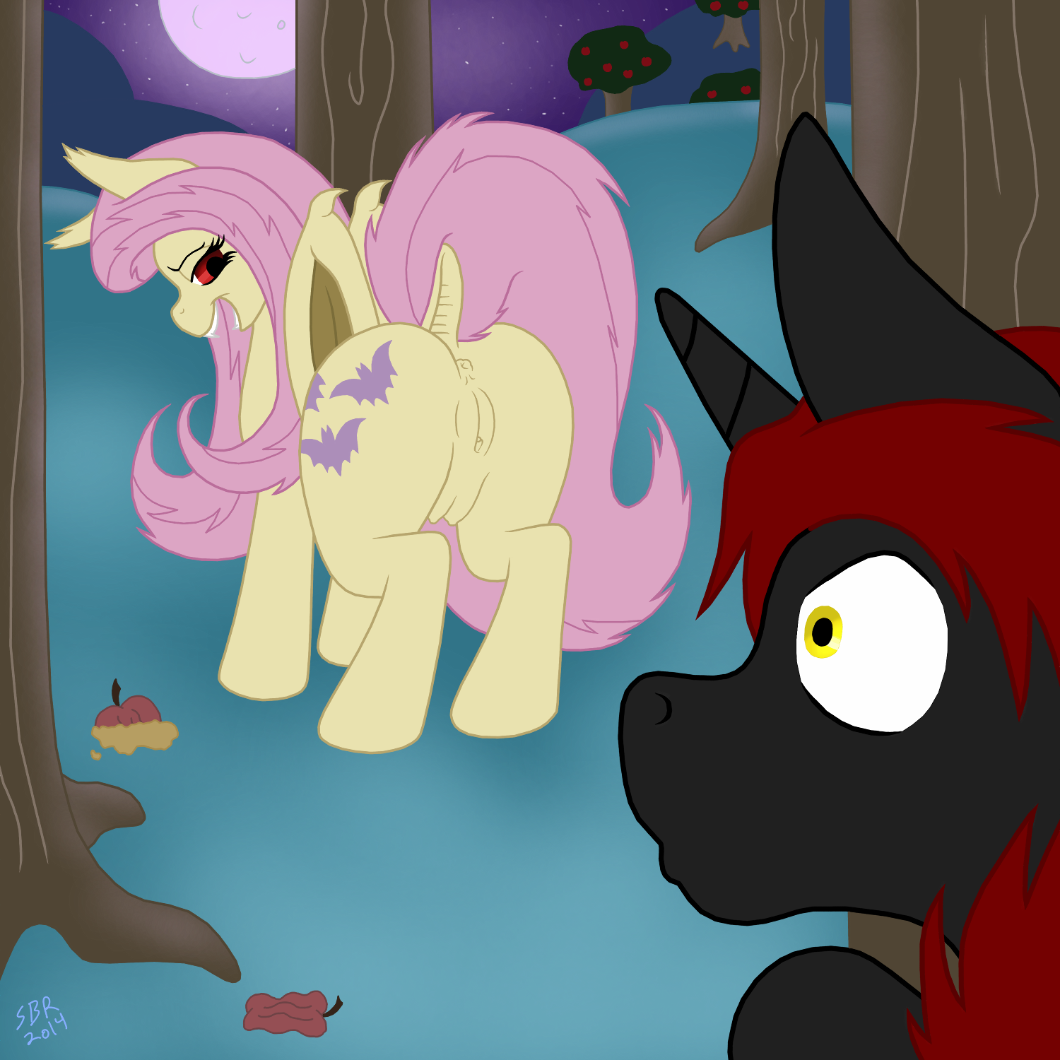 Rule34 – If it exists, there is porn of it / skybrigidrain, flutterbat (mlp), fluttershy (mlp), original character / 412510