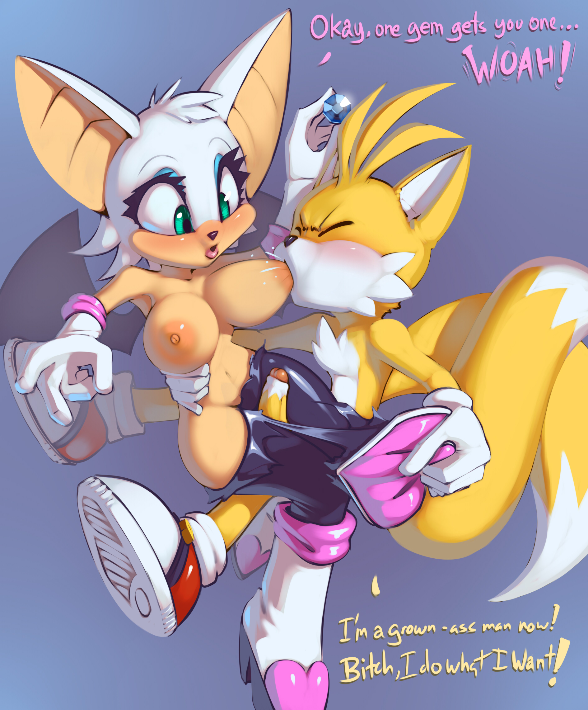 Rule34 – If it exists, there is porn of it / thefuckingdevil, rouge the bat, tails / 414124
