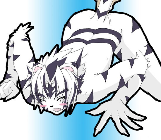 byakko no kogenta, onmyou taisenki, 00s, 2boys, anal, animal ears, furry, furry male, gradient background, male focus, male penetrated, multiple boys, penis, shota, tail, yaoi