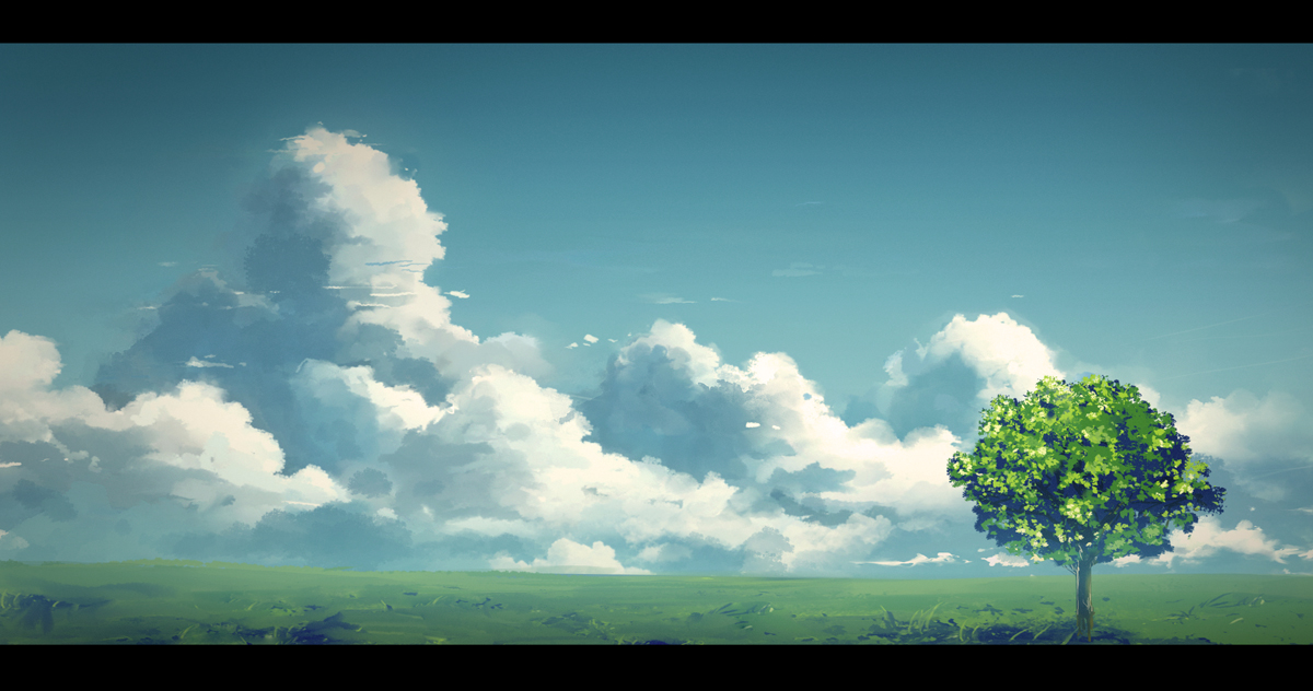 r (azmr), cloud, day, grass, landscape, letterboxed, nature, no humans, scenery, sky, tree
