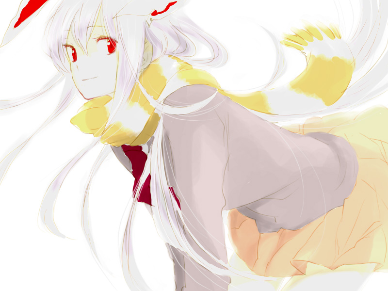 sugi, reisen udongein inaba, touhou, bad id, bad pixiv id, 1girl, animal ears, female focus, long hair, necktie, rabbit ears, red eyes, scarf, skirt, smile, solo