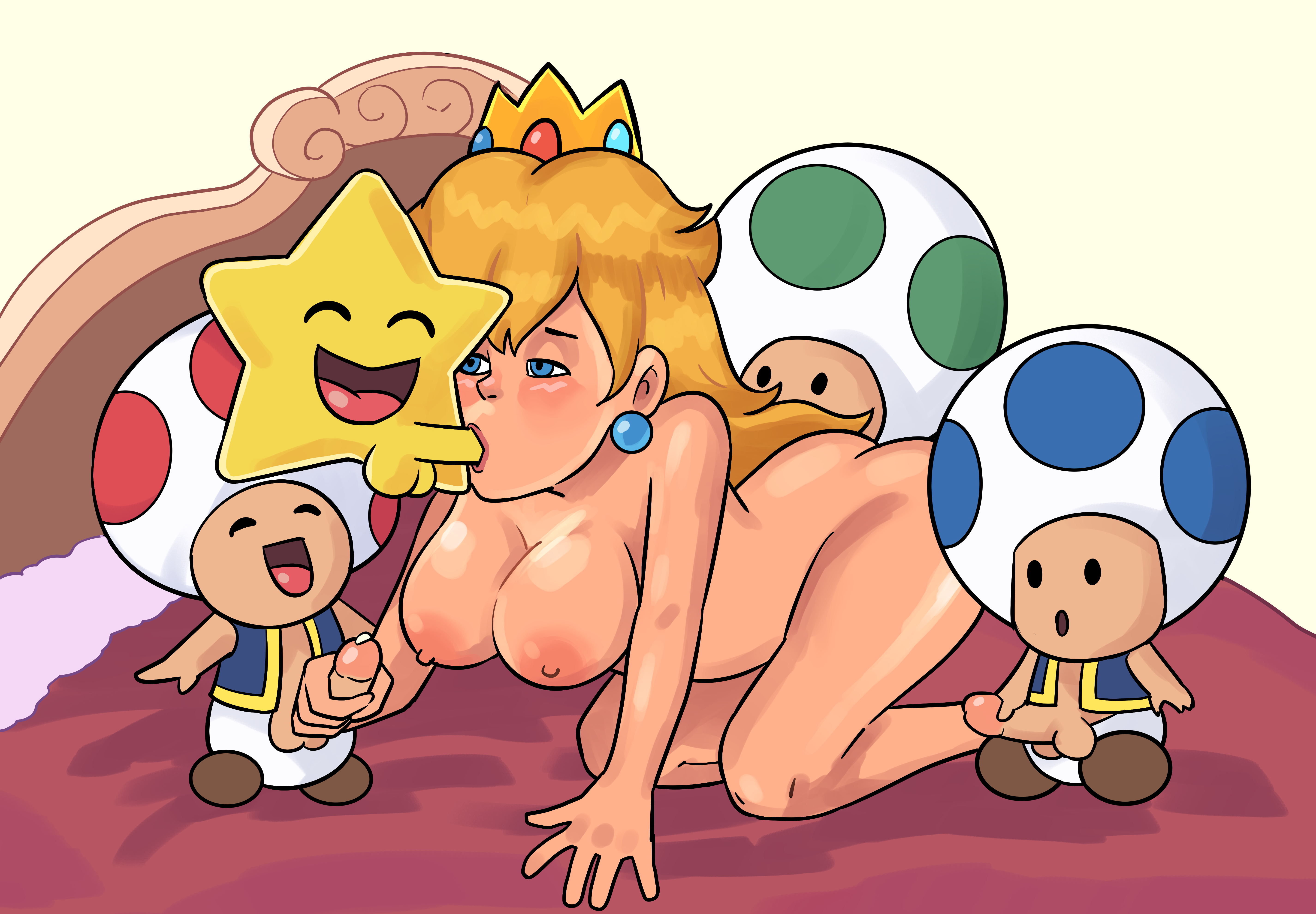 Rule34 – If it exists, there is porn of it / princess peach, toad (mario) / 8723233