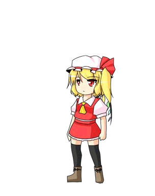 urushi, flandre scarlet, niconico, touhou, animated, animated gif, lowres, female focus, parody, transparent background