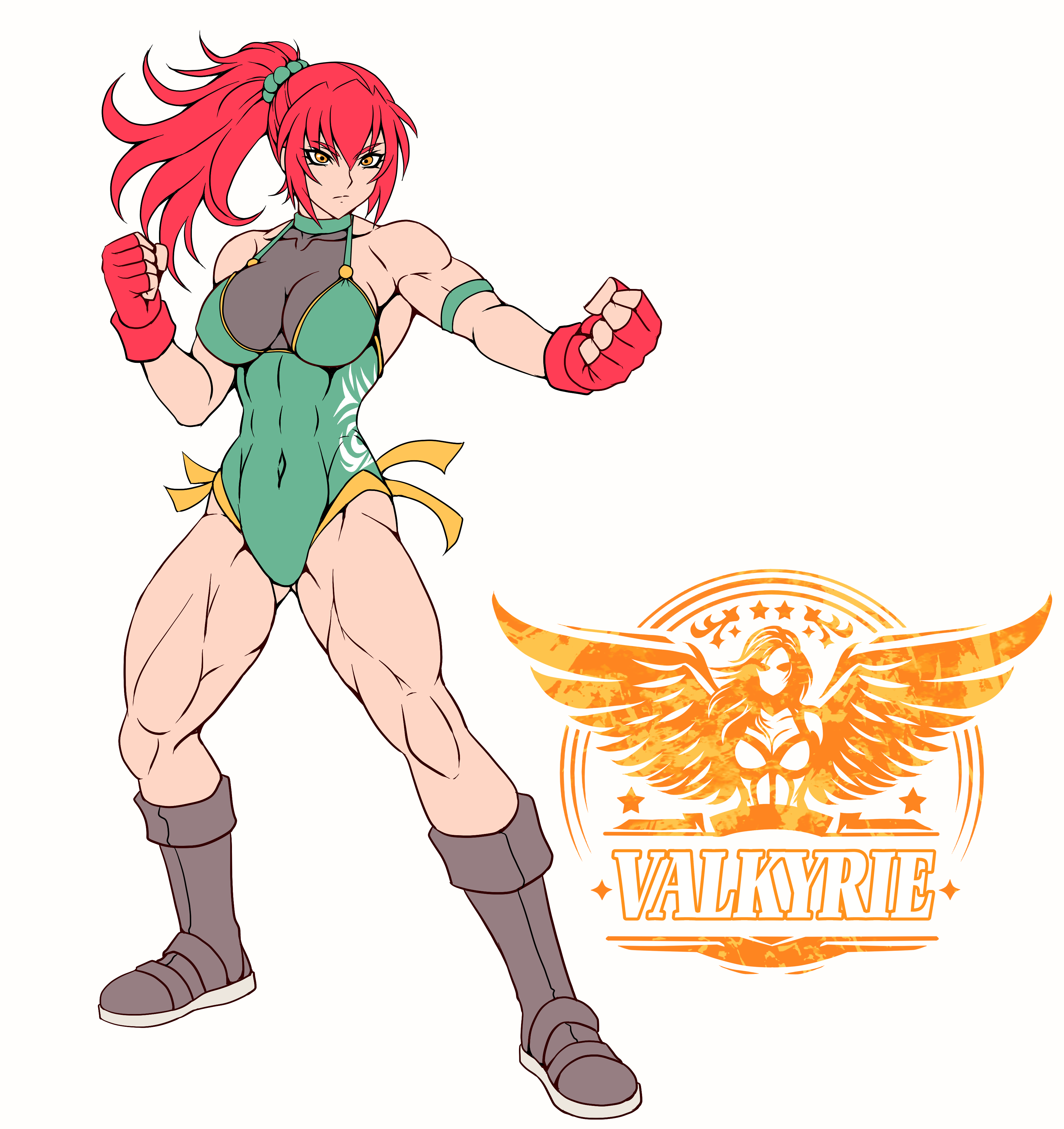taroimo (00120014), original, tagme, 1girl, muscular, muscular female, solo, wrestler, wrestling outfit