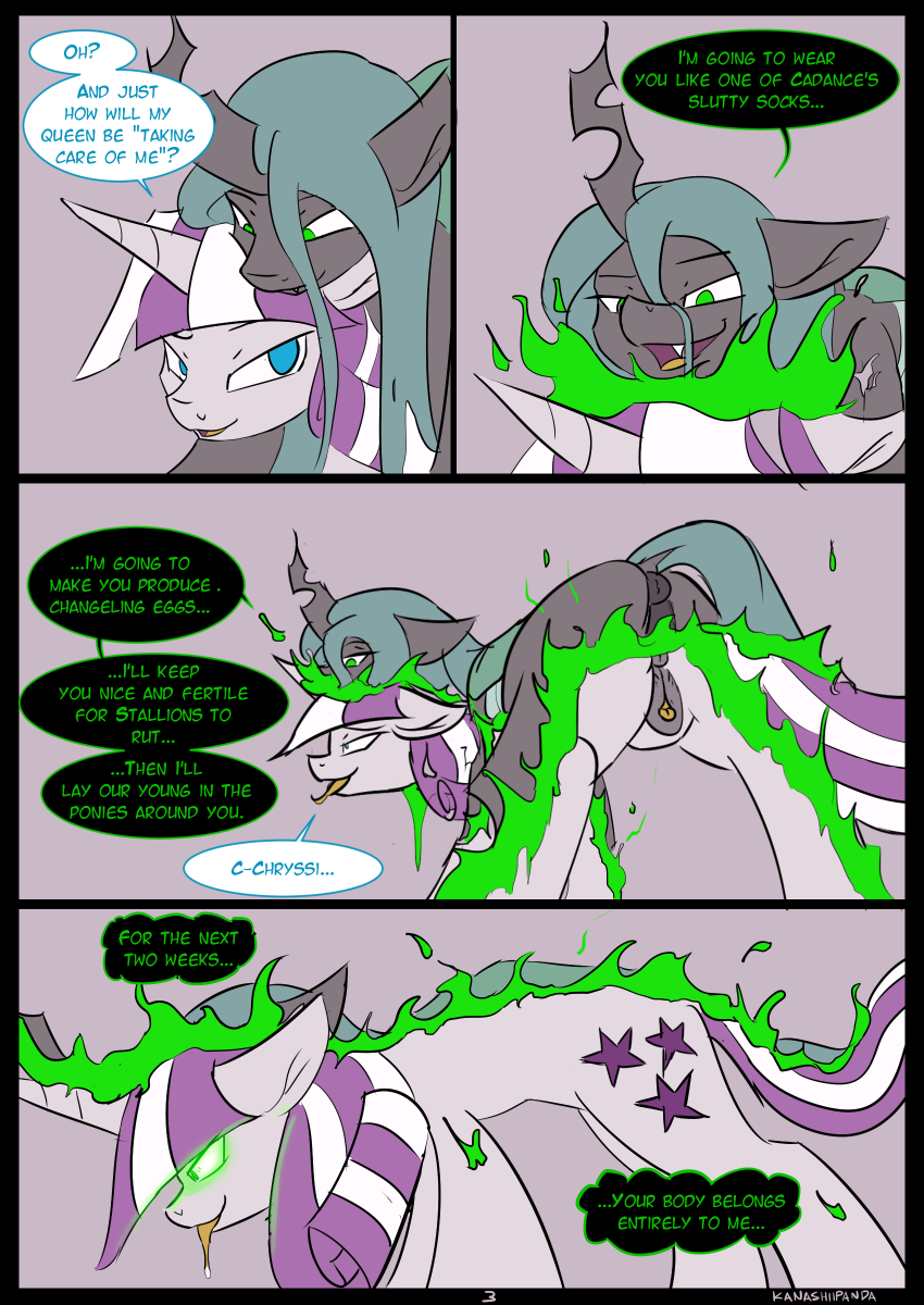 Rule34 – If it exists, there is porn of it / kanashiipanda, queen chrysalis (mlp), twilight velvet (mlp) / 418084
