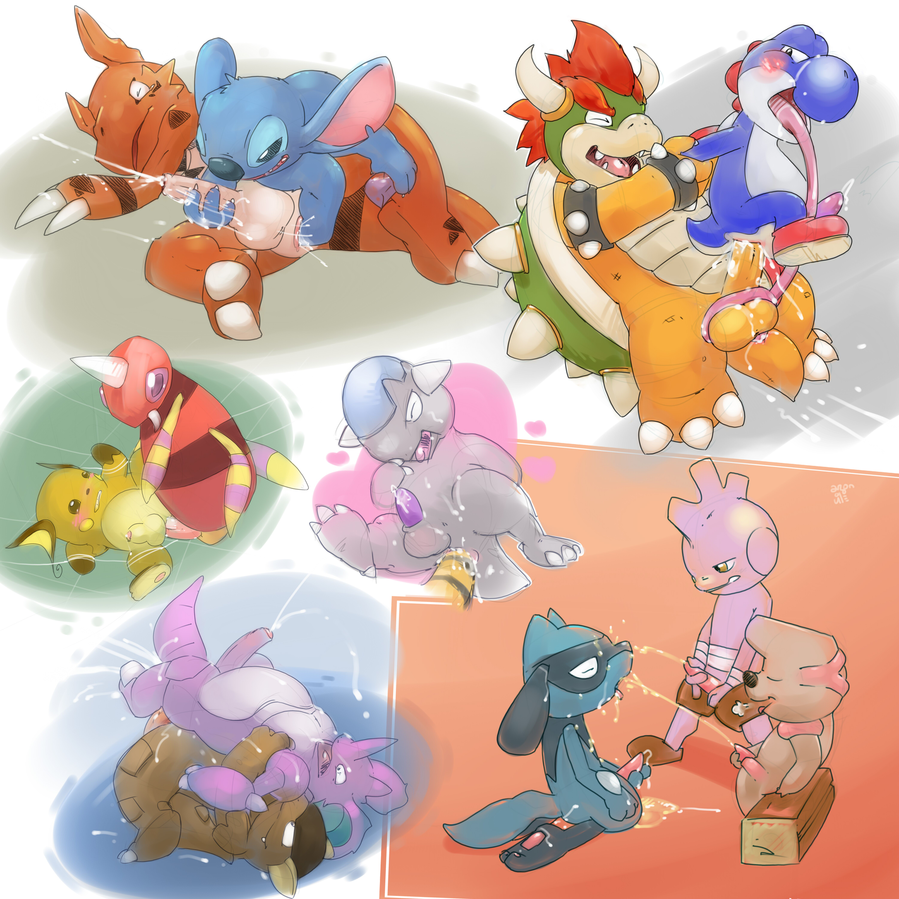 Rule34 – If it exists, there is porn of it / argon vile, ariados, bowser, cranidos, experiment (species), guilmon, kangaskhan, koopa, nidoking, raichu, riolu, stitch, timburr, tyrogue, yoshi / 418236