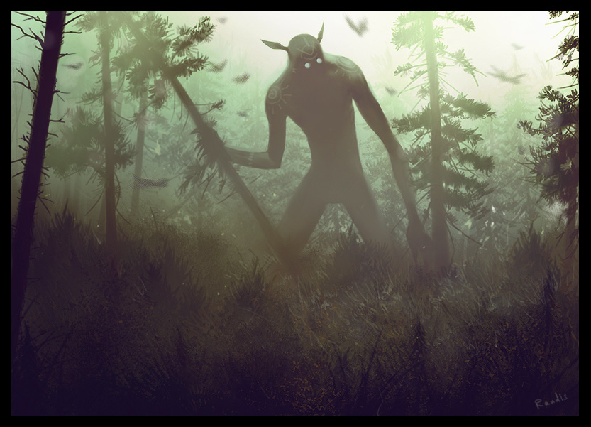 randis, original, forest, giant, monster, nature, no humans, scenery