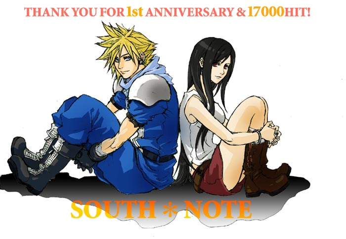cloud strife, tifa lockhart, final fantasy, final fantasy vii, 1990s (style), 1boy, 1girl, armor, back-to-back, belt, black hair, blonde hair, blue eyes, boots, couple, gloves, retro artstyle, simple background, sitting