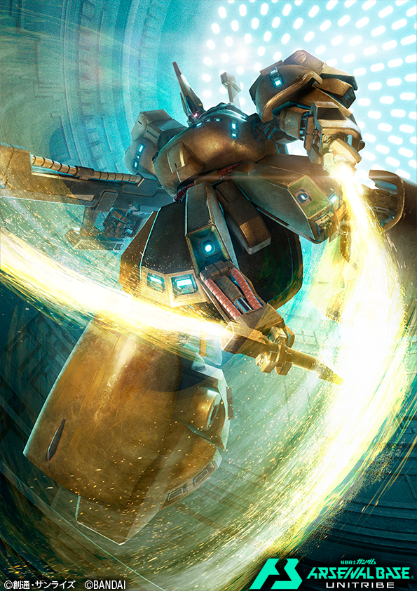 kumagoro1108, the o (mobile suit), gundam, gundam arsenal base, zeta gundam, zeta gundam define, commentary request, official art, beam rifle, copyright logo, copyright name, copyright notice, energy gun, energy sword, logo, mecha, mobile suit, no humans, robot, sword, titans (gundam), weapon