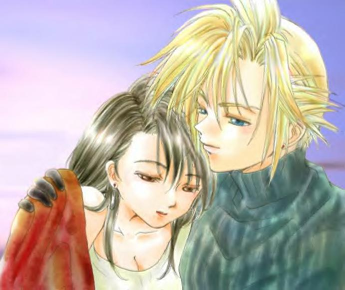 cloud strife, tifa lockhart, final fantasy, final fantasy vii, cloud tifa