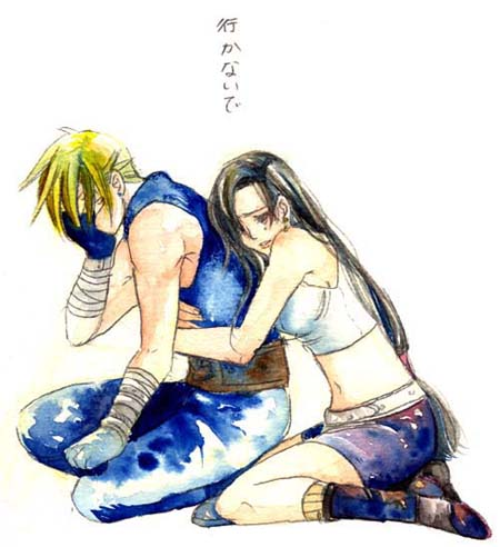 kashiyae, cloud strife, tifa lockhart, final fantasy, final fantasy vii, lowres, tagme, 1990s (style), retro artstyle