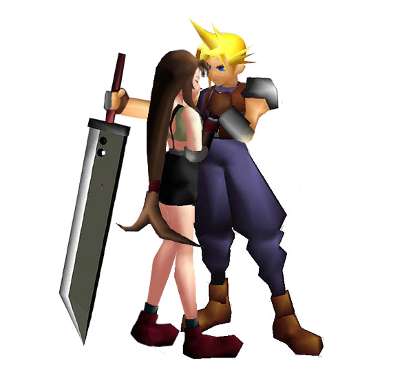 cloud strife, tifa lockhart, final fantasy, final fantasy vii, cloud tifa