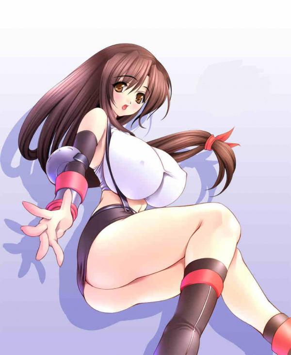 tifa lockhart, final fantasy, final fantasy vii, breasts, huge breasts, large breasts