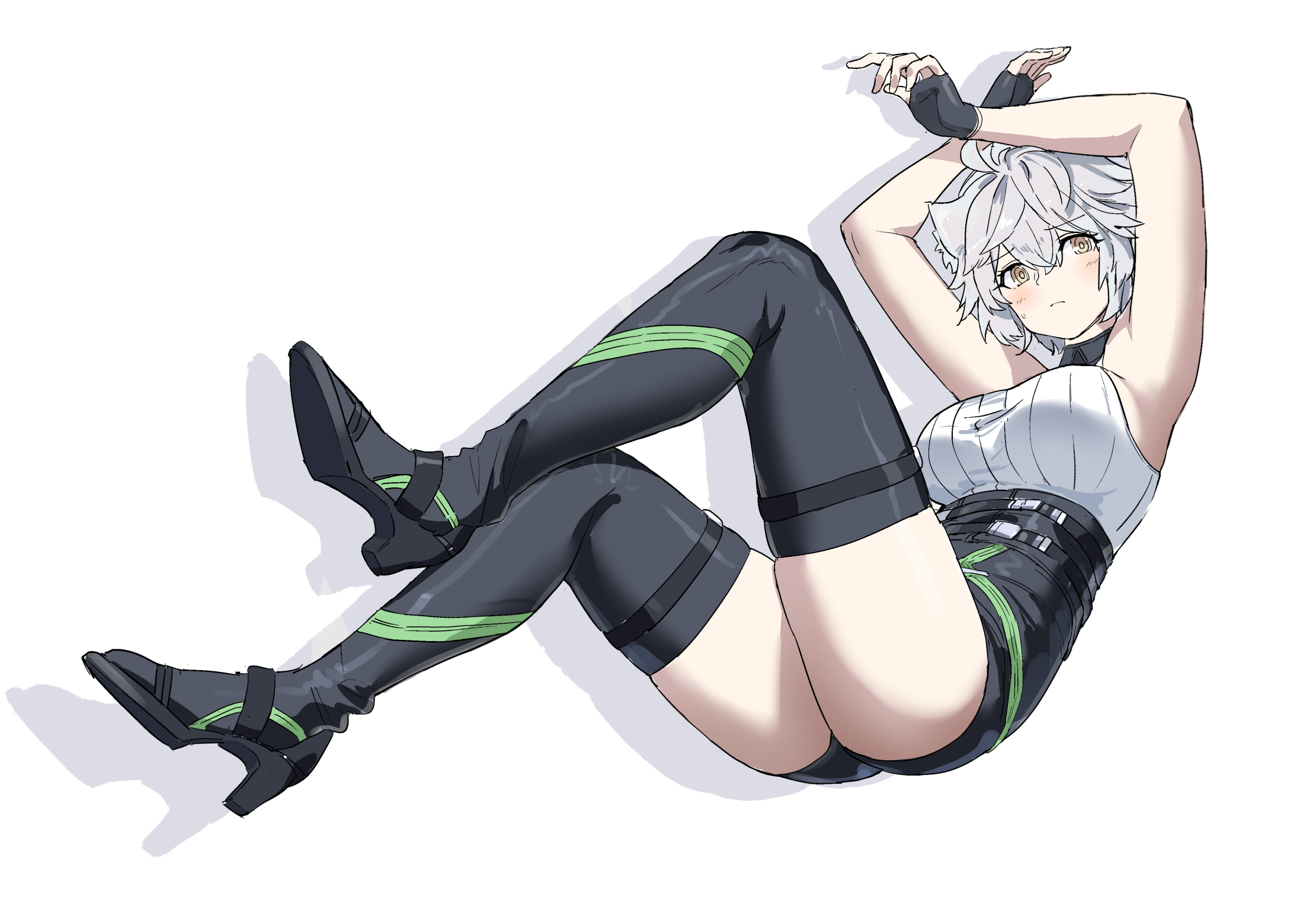 huanxiang huifeng, na'el (xenoblade), xenoblade chronicles (series), xenoblade chronicles 3, xenoblade chronicles 3: future redeemed, 1girl, animal ears, breasts, cat ears, cat girl, large breasts, solo