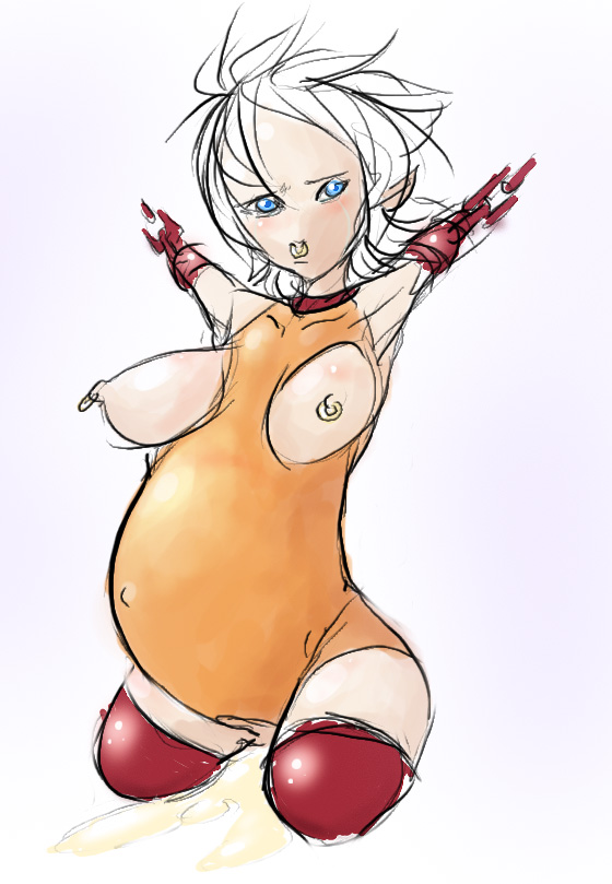 amputee, bdsm, blue eyes, bondage, chain, collar, cum, nipple piercing, nipple rings, nose ring, piercing, pregnant, quadruple amputee, torture, white hair, women livestock