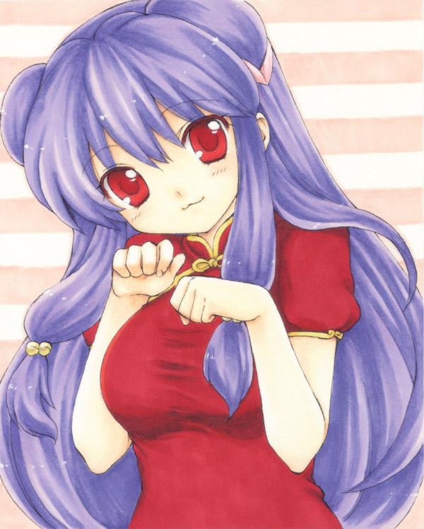 shampoo (ranma 1/2), ranma 1/2, tagme, purple hair, red eyes
