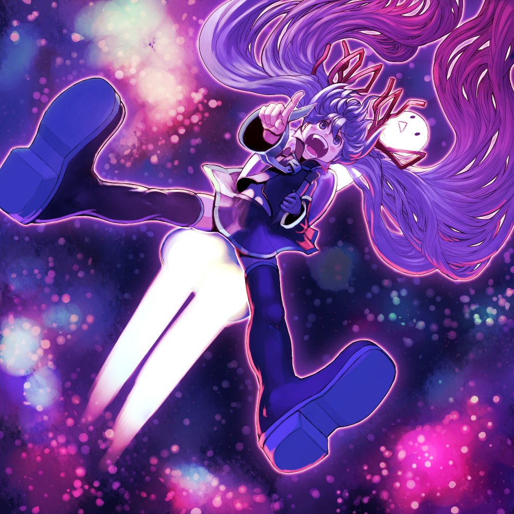 kansou samehada, hatsune miku, vocaloid, bad id, bad pixiv id, detached sleeves, legs, long hair, necktie, pleated skirt, skirt, solo, thighhighs, twintails