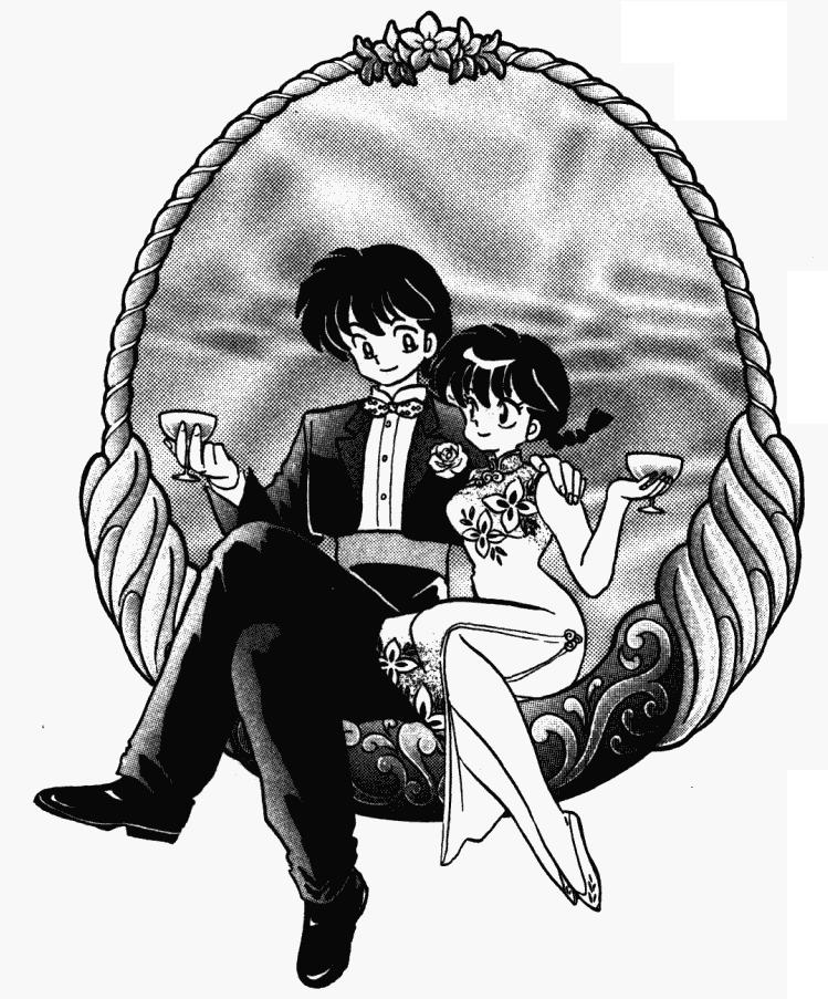 takahashi rumiko, ranma-chan, saotome ranma, ranma 1/2, gender request, black hair, china dress, chinese clothes, dress, genderswap, mirror, monochrome