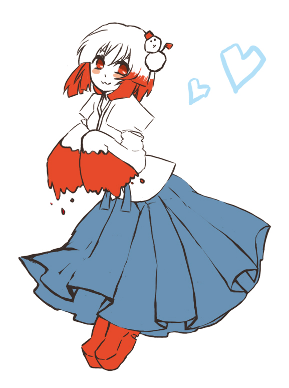 kadotarou, bad id, bad pixiv id, character request, :3, blood, heart, red eyes, short hair, solo