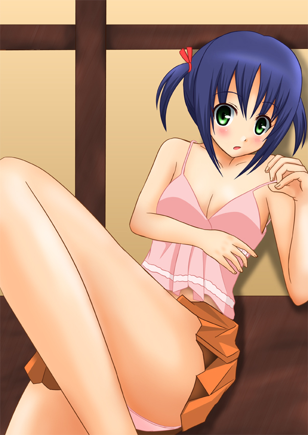 natsuzakura yuuki, nishizawa ayumu, hayate no gotoku!, bad id, bad pixiv id, 00s, 1girl, female focus, legs, panties, skirt, solo, tank top, underwear