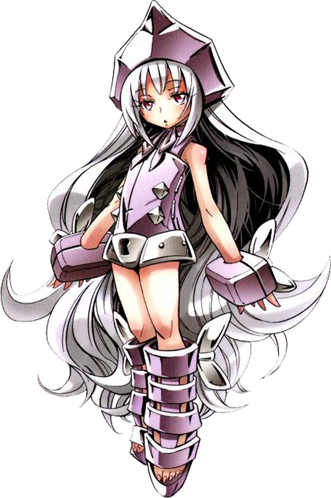 iron maiden jeanne, shaman king, silver hair, highres, armor, feet, loli, oversoul koubaku, sandals, transparent background