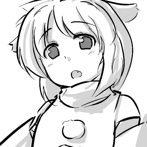 maryoku, inubashiri momiji, touhou, bad id, bad pixiv id, 1girl, female focus, greyscale, monochrome, sketch, solo, white background, wolf ears