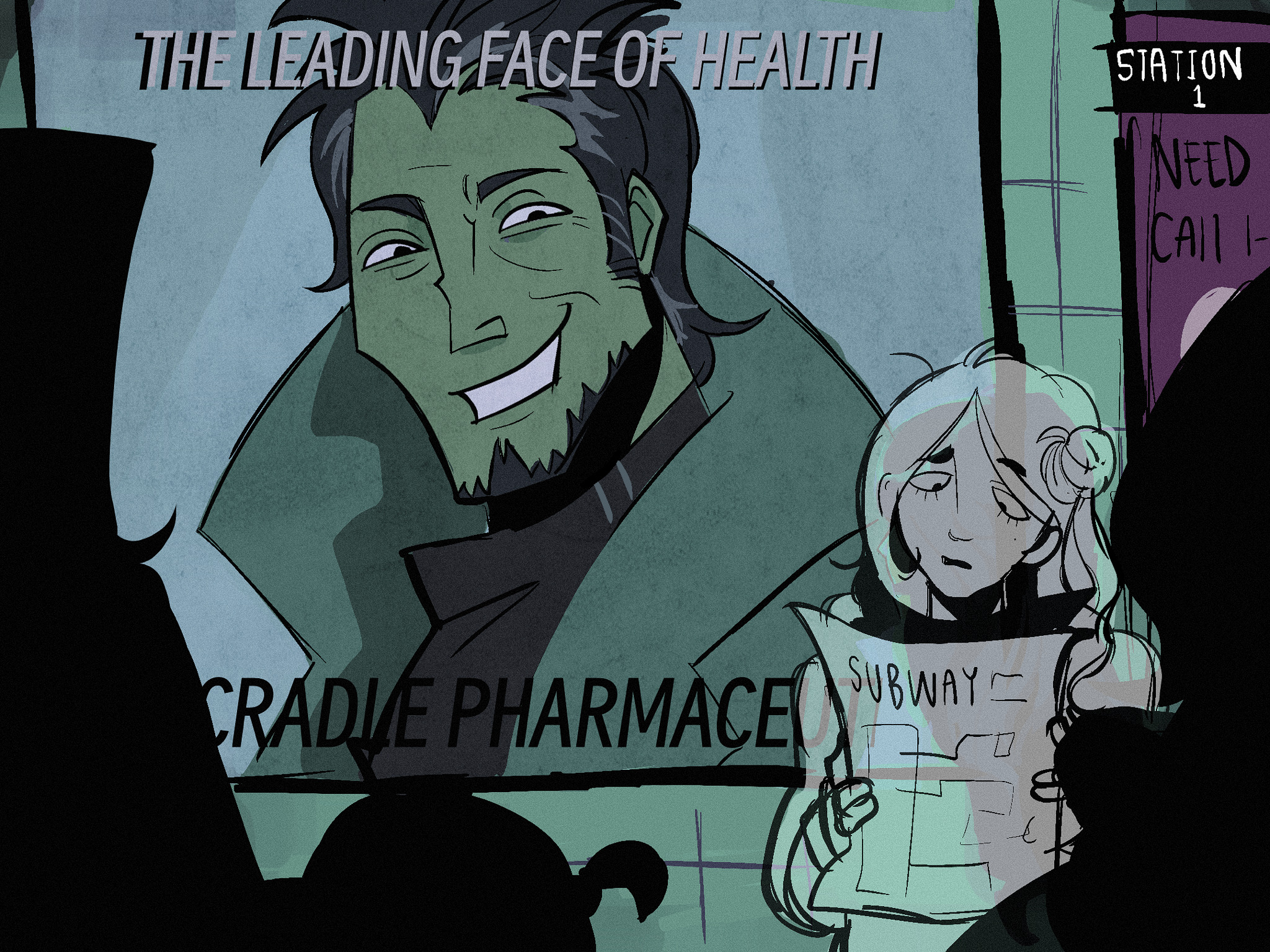 ichimiya (kyokugen dasshutsu), kurashiki akane, kyokugen dasshutsu, kyokugen dasshutsu: 9 jikan 9 nin 9 no tobira, commentary, english commentary, highres, spoilers, 1girl, closed mouth, english text, evilresidentz, eyelashes, hair bun, holding, holding map, long hair, long sleeves, map, poster (object), see-through body, single hair bun, subway map, subway station