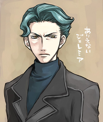 jeremiah gottwald, code geass, lowres, 00s, 1boy, aqua hair, male focus, solo