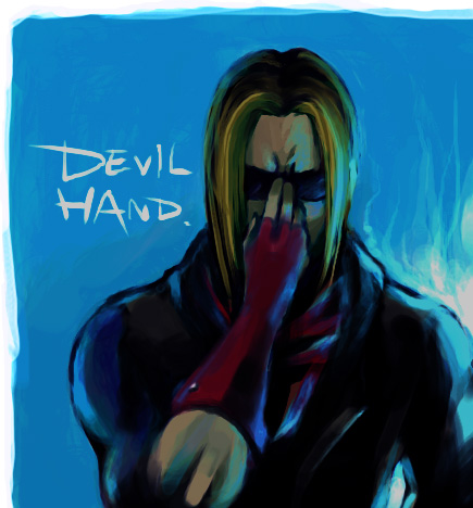 alia (artist), azel (god hand), capcom, god hand, lowres, blonde hair, sunglasses