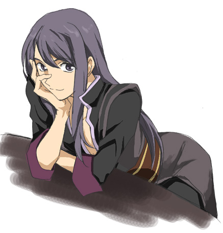 jeisun, yuri lowell, tales of (series), tales of vesperia, bad id, bad pixiv id, lowres, 00s, 1boy, black eyes, black hair, long hair, male focus, sleeves rolled up, smile, solo