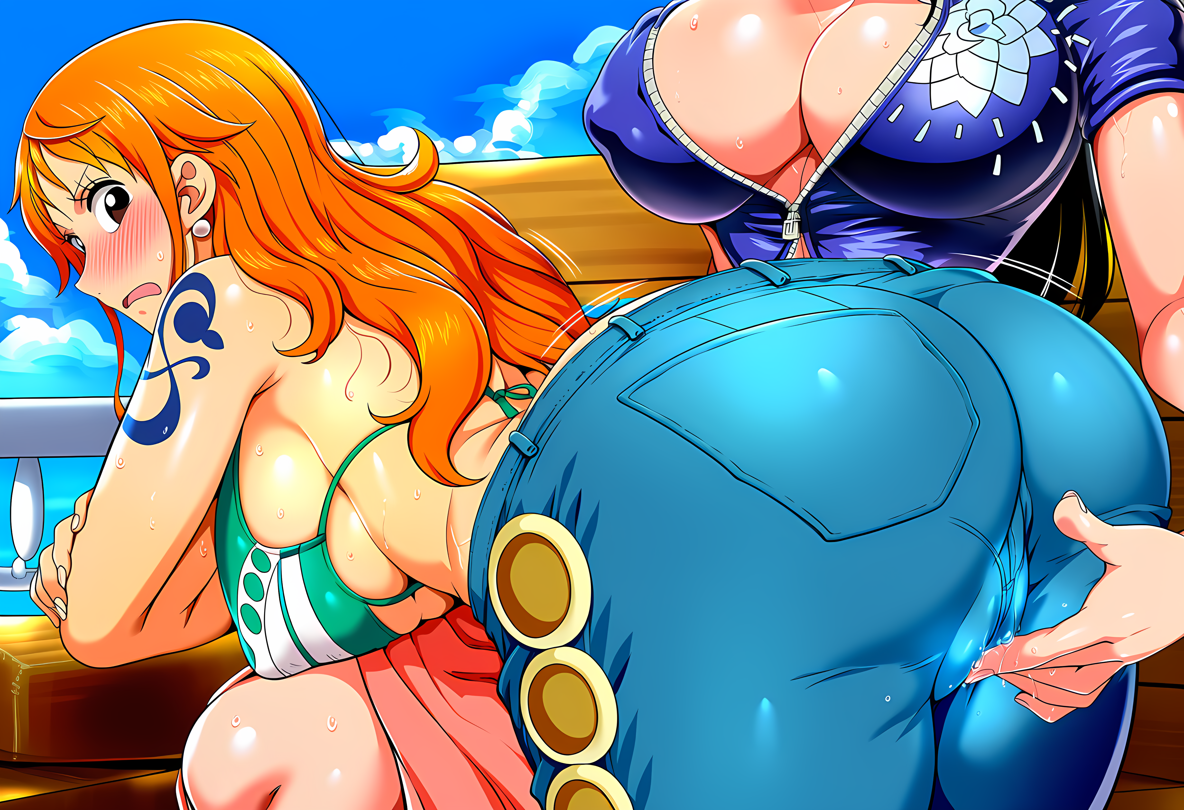 Rule34 – If it exists, there is porn of it / nami (one piece), nico robin / 8727934