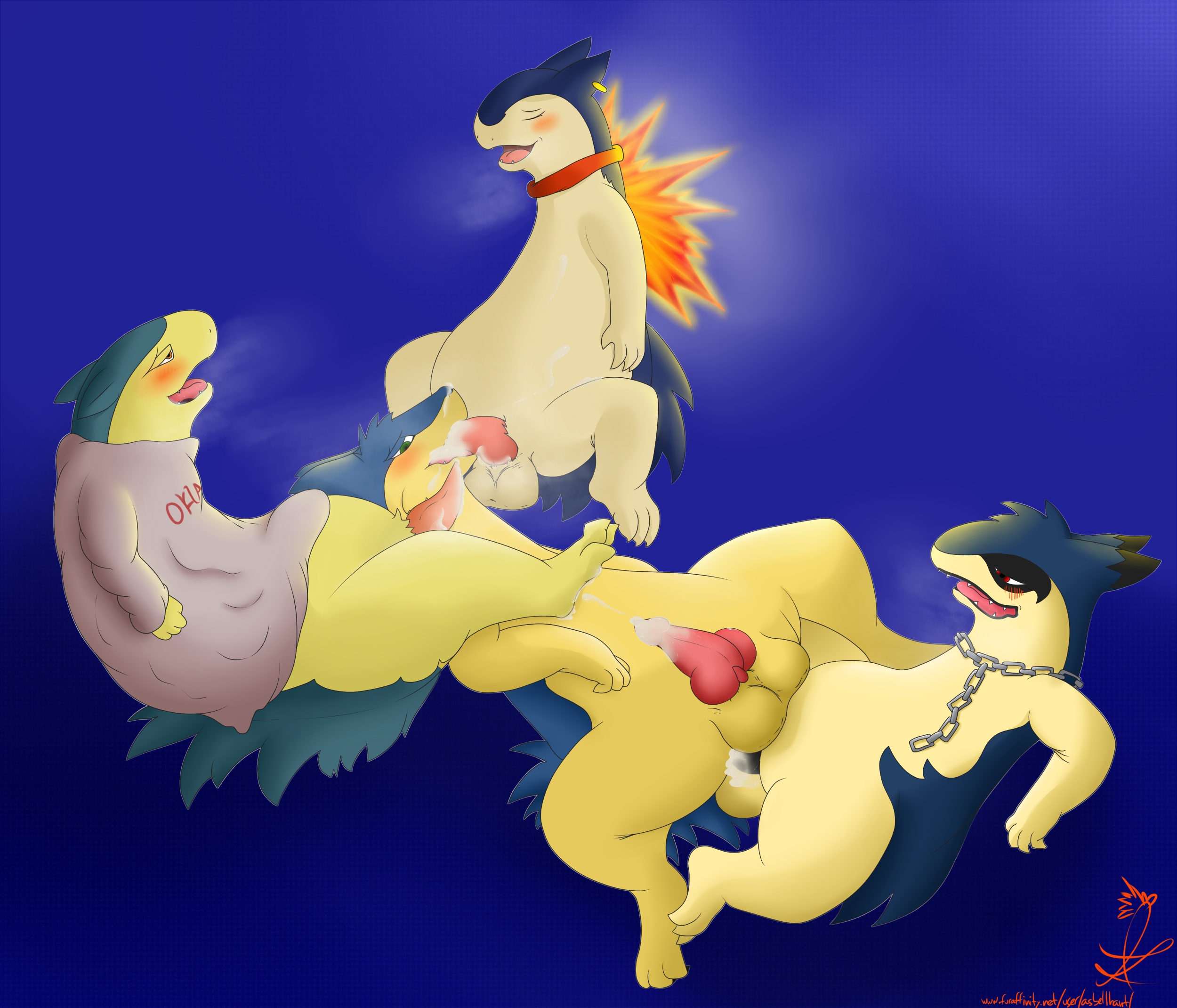 Rule34 – If it exists, there is porn of it / asbel lhant (artist), original character, typhlosion / 425437