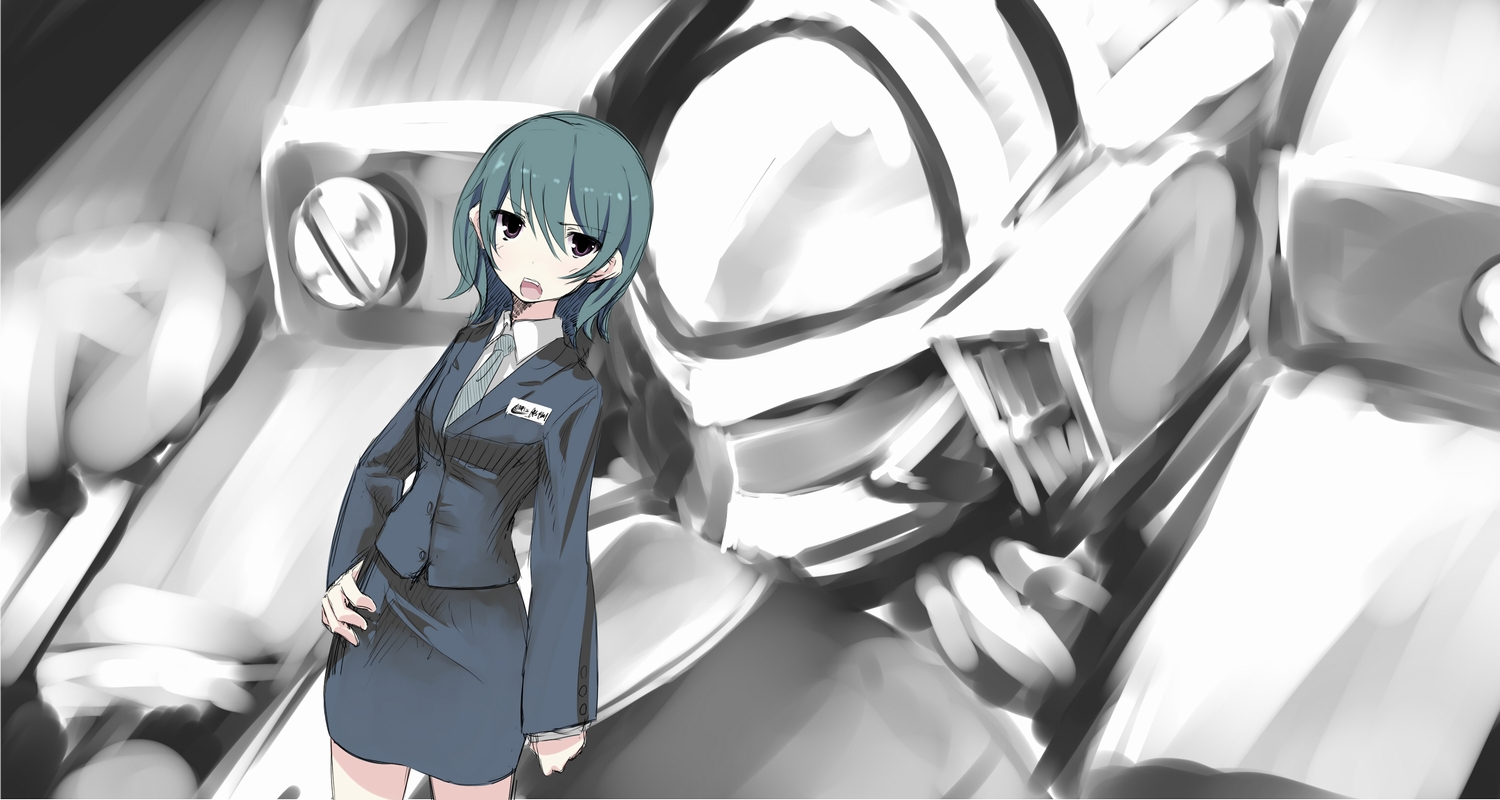 tagme, 1girl, female focus, monochrome, skirt, solo, standing