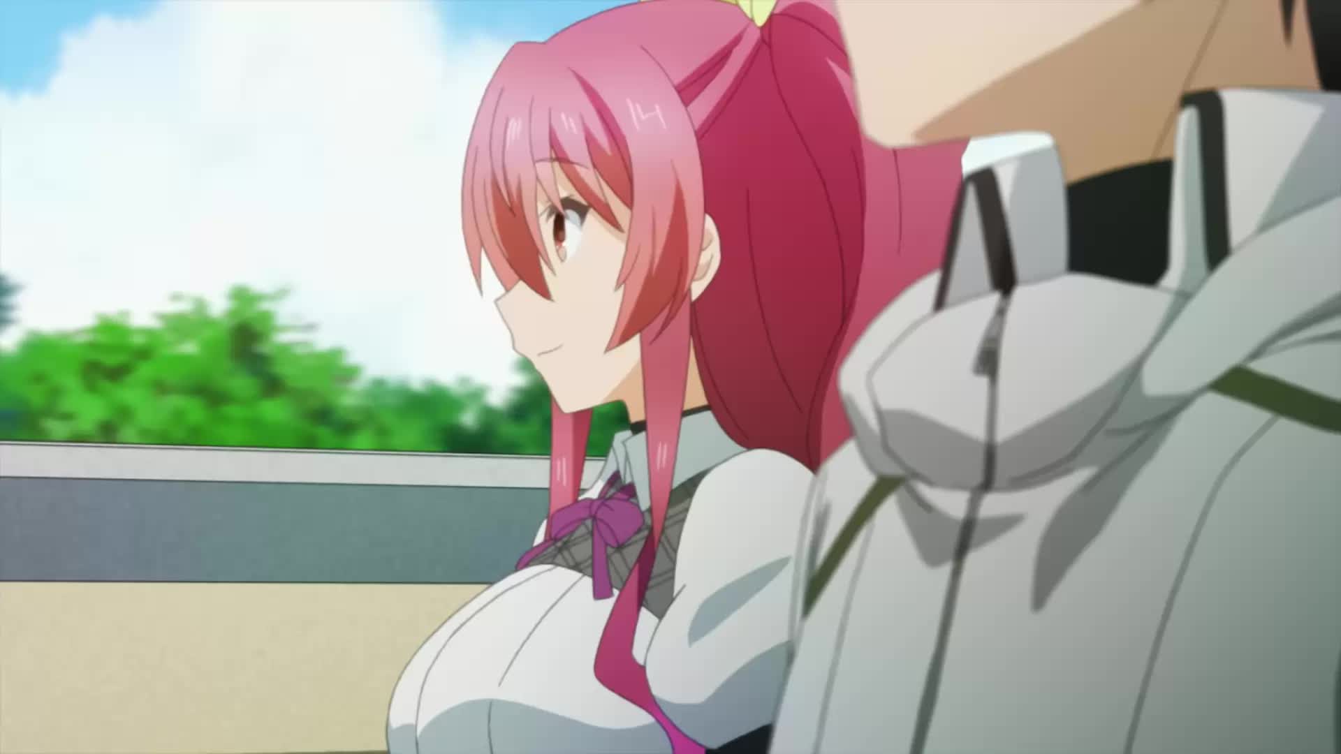 stella vermillion, rakudai kishi no cavalry, animated, tagme, video, 2015, bouncing breasts, breasts, large breasts, long hair, red eyes, red hair, twintails