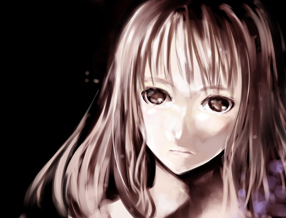 katase yuu, original, 1girl, brown eyes, brown hair, close-up, female focus, long hair, solo