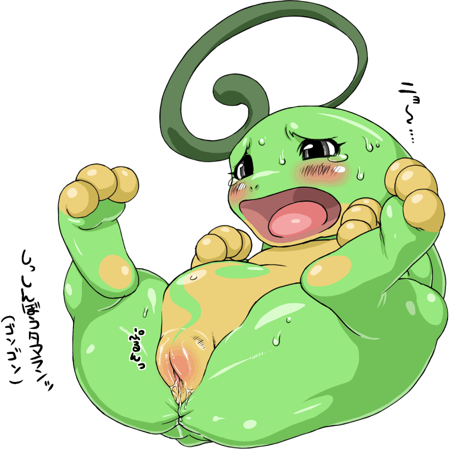 nezunezu, politoed, nintendo, pokemon, source request, tagme, translation request, 1girl, animal pussy, animal sexualization, blush, female focus, fingering, furry, gen 2 pokemon, pokemon (creature), pussy, pussy juice, solo