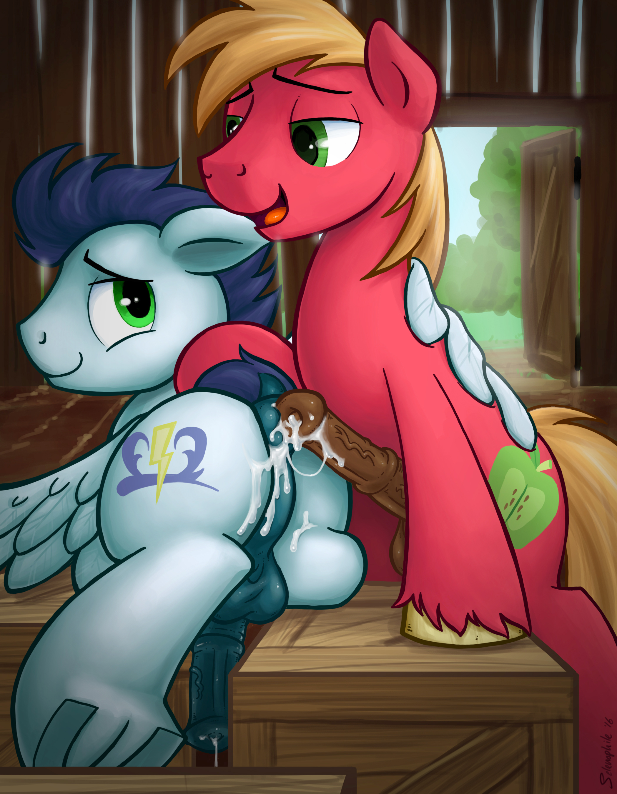 Rule34 – If it exists, there is porn of it / selenophile, big macintosh (mlp), soarin (mlp), wonderbolts (mlp) / 428515