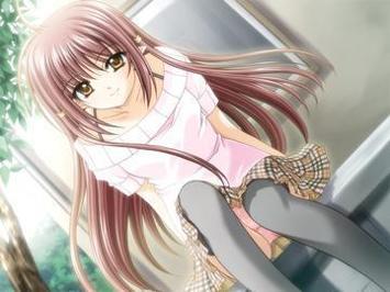 kikyou (shuffle), lisianthus, shuffle!, game cg, lowres, 00s, 1girl, brown eyes, long hair, panties, pantyshot, purple hair, skirt, smile, underwear, upskirt