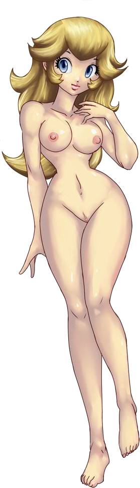 patricia segovia, princess peach, mario (series), nintendo, super mario bros. 1, long image, tall image, 1girl, barefoot, blonde hair, blue eyes, breasts, female focus, nipples, nude, pussy, simple background, small breasts, solo, uncensored