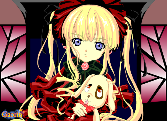 gaorin, kunkun, shinku, rozen maiden, bad id, bad pixiv id, 00s, blonde hair, blue eyes, solo, twintails